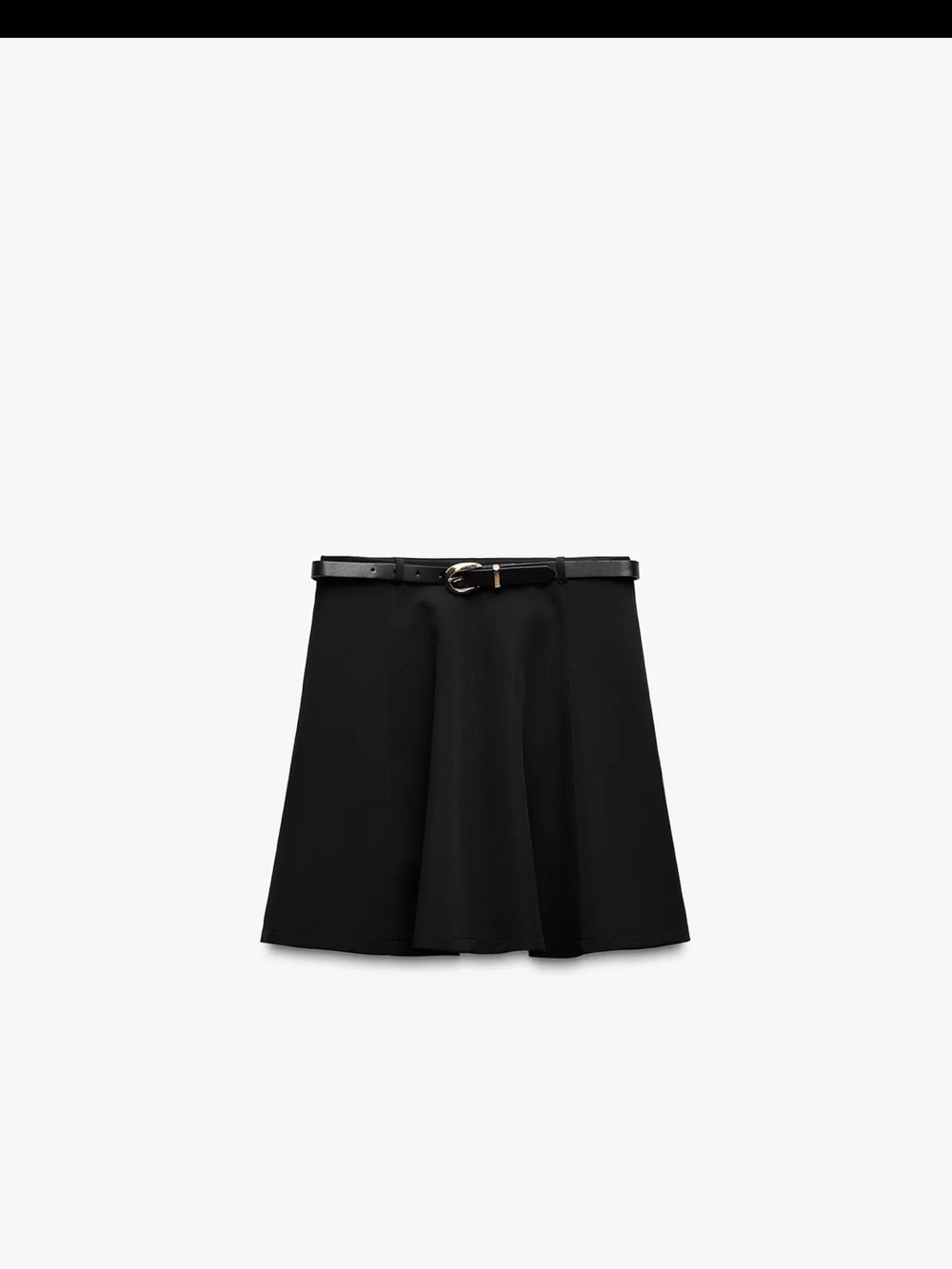 NEW WITH TAGS ZARA Belted Crepe Mini Skirt